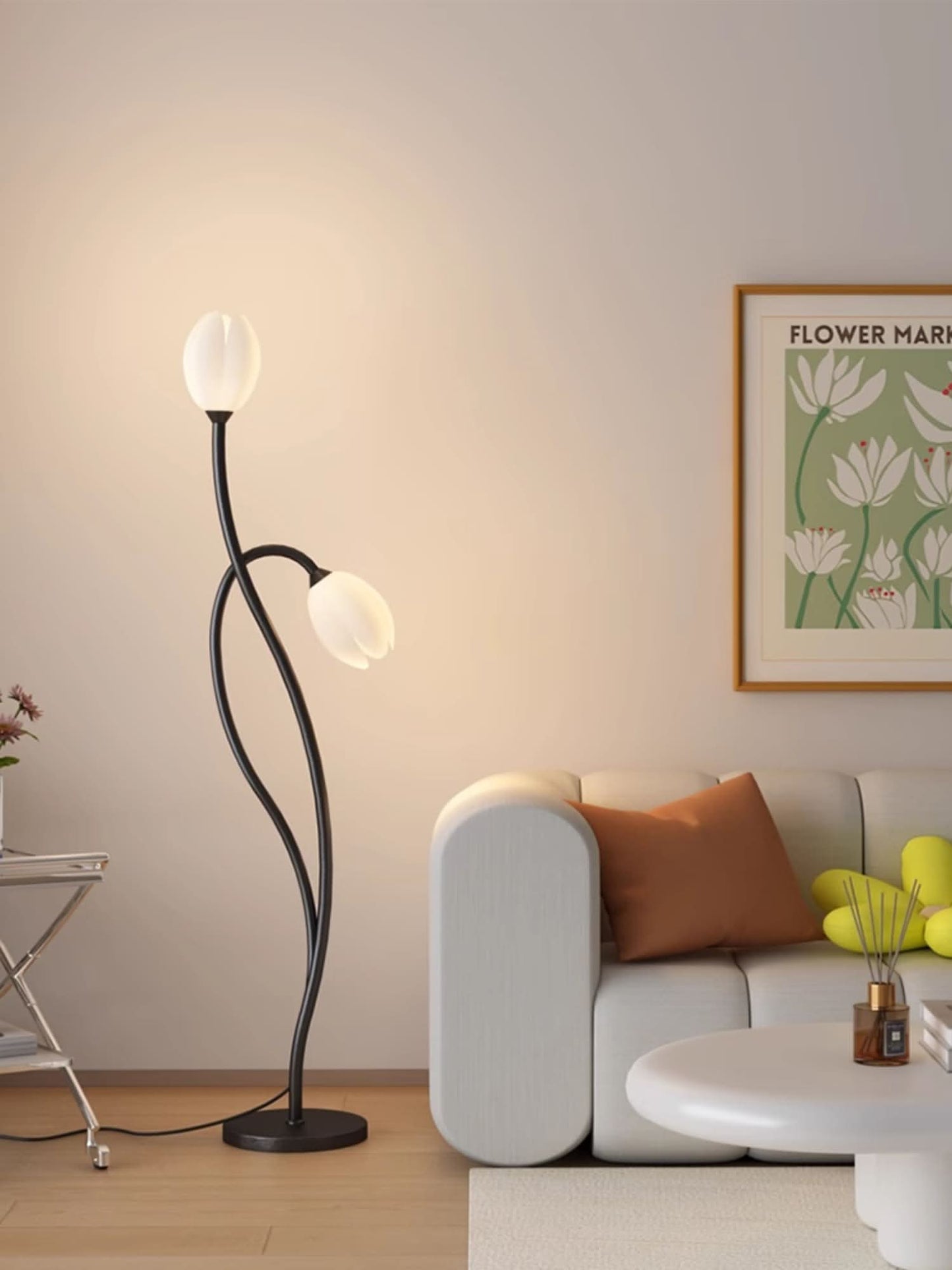 Flower-Inspired Modern Floor Lamp with G9 Socket