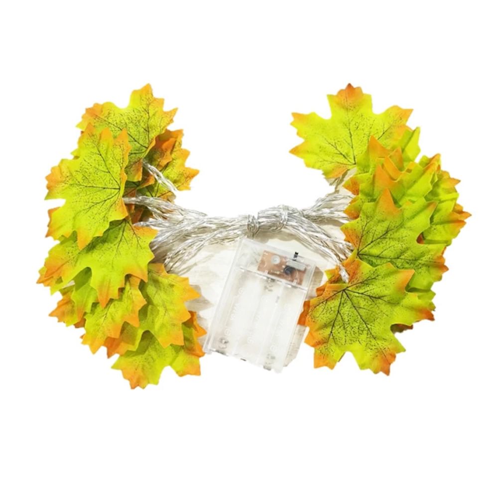 Battery-Operated LED Maple Leaves String Lights