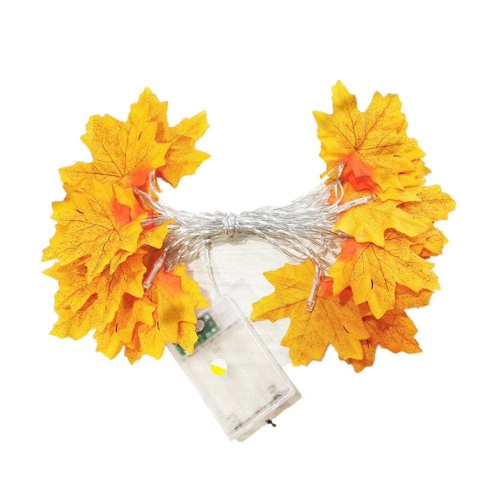 Battery-Operated LED Maple Leaves String Lights