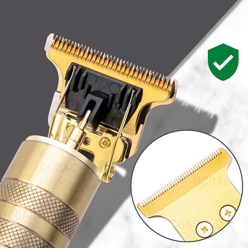 Wireless Rechargeable Hair Clipper with T-Blade for Precise Cuts