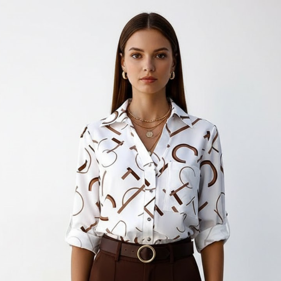 Elegant Women's Blouse with Classic Collar for Everyday and Special Occasions