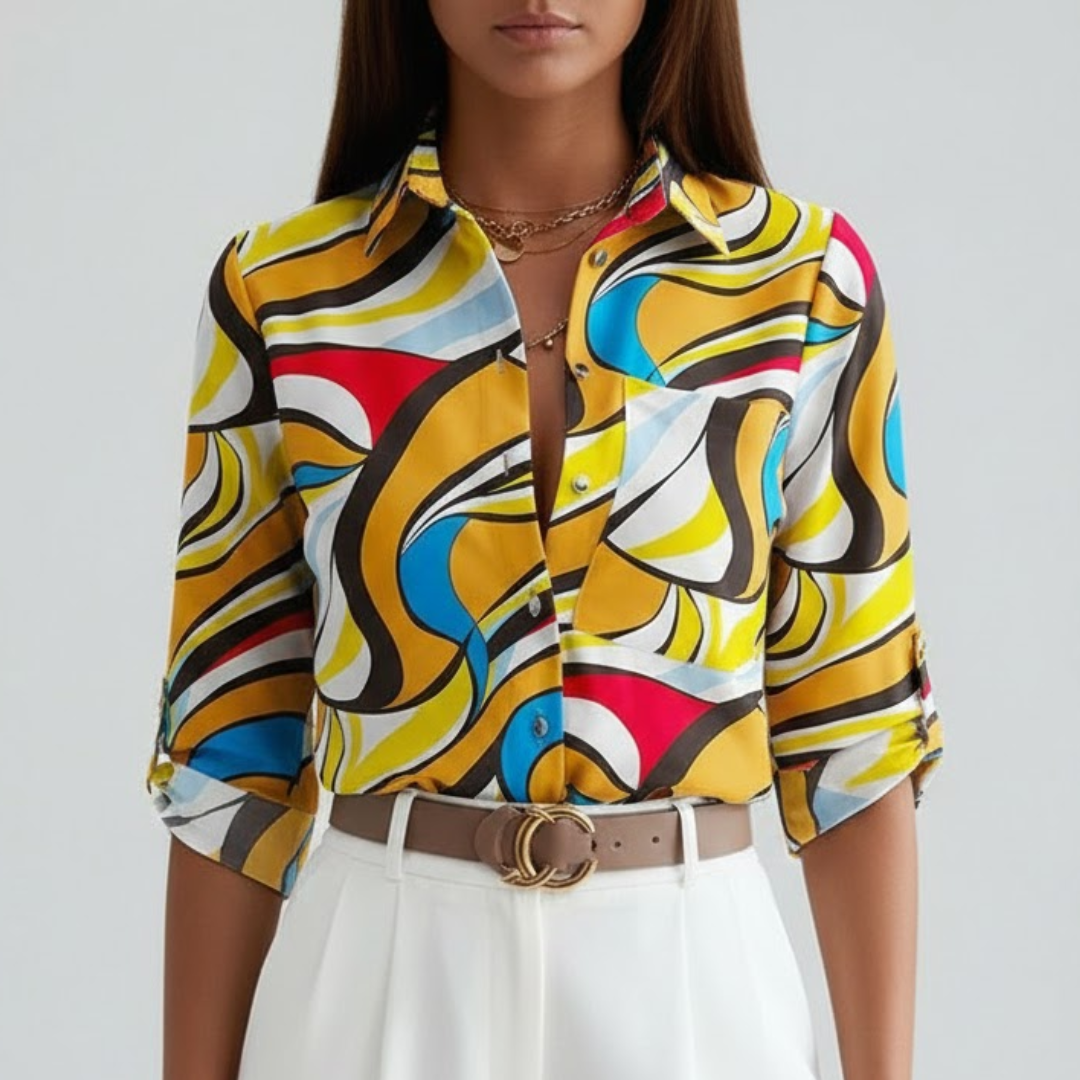 Elegant Women's Blouse with Classic Collar for Everyday and Special Occasions