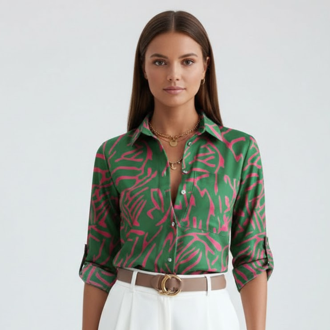 Elegant Women's Blouse with Classic Collar for Everyday and Special Occasions