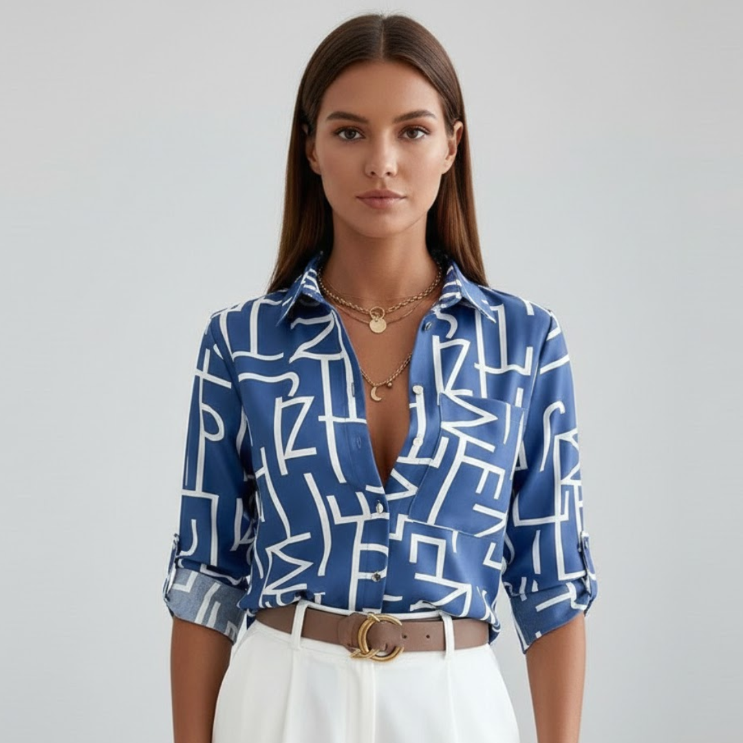 Elegant Women's Blouse with Classic Collar for Everyday and Special Occasions