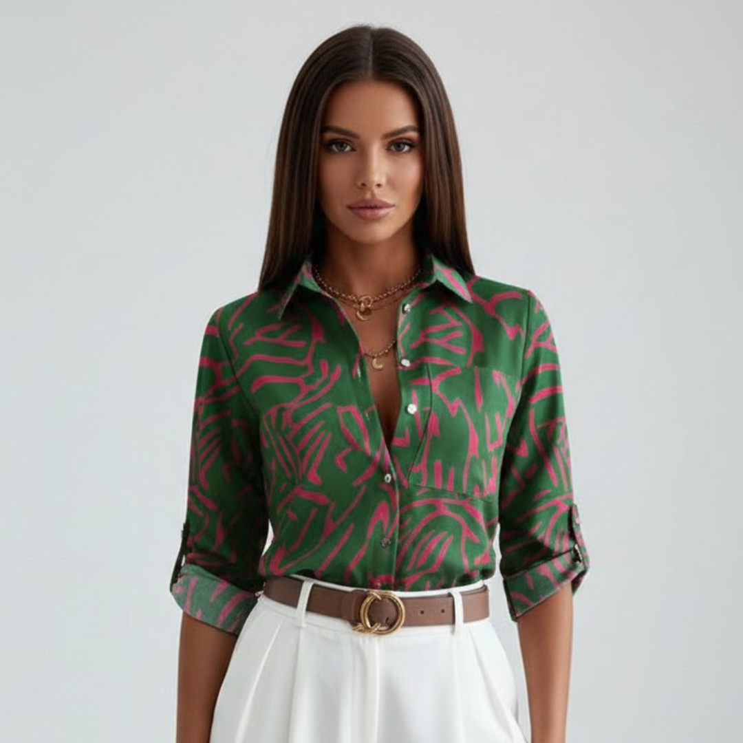 Elegant Women's Blouse with Classic Collar for Everyday and Special Occasions