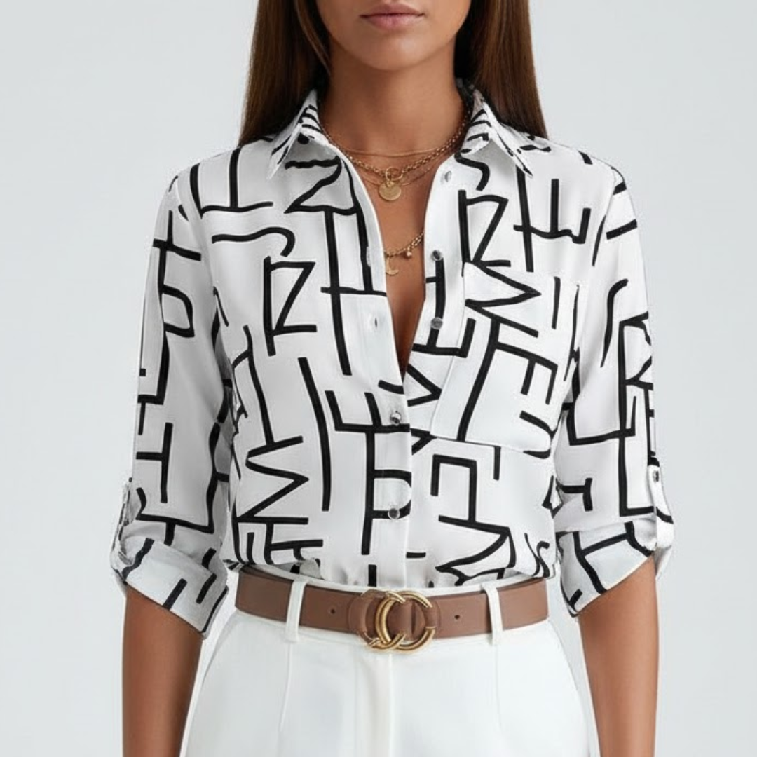 Elegant Women's Blouse with Classic Collar for Everyday and Special Occasions