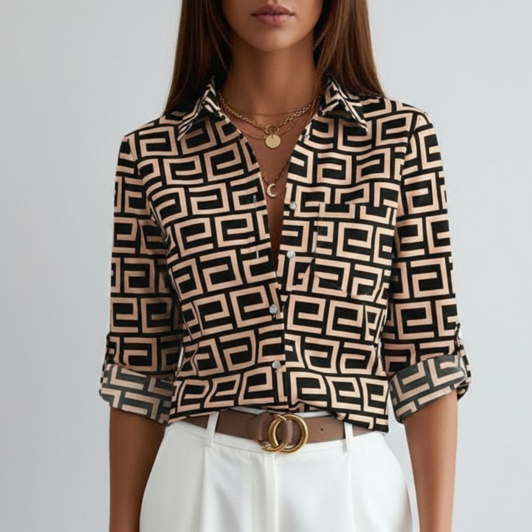 Elegant Women's Blouse with Classic Collar for Everyday and Special Occasions