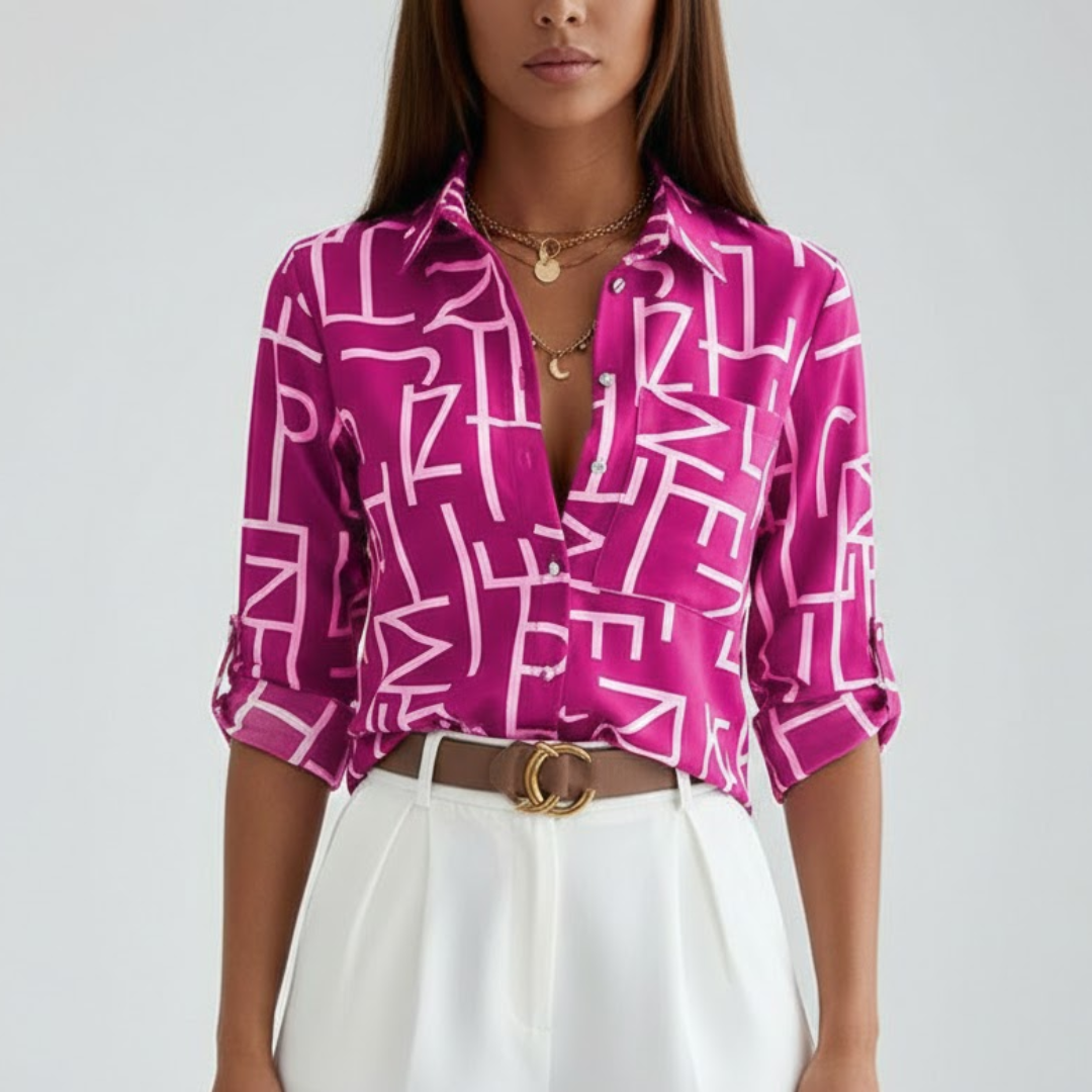 Elegant Women's Blouse with Classic Collar for Everyday and Special Occasions
