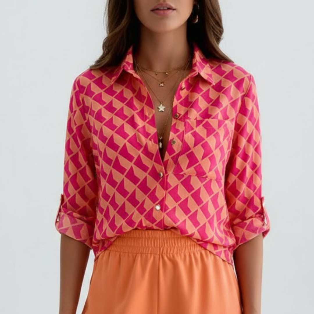 Elegant Women's Blouse with Classic Collar for Everyday and Special Occasions