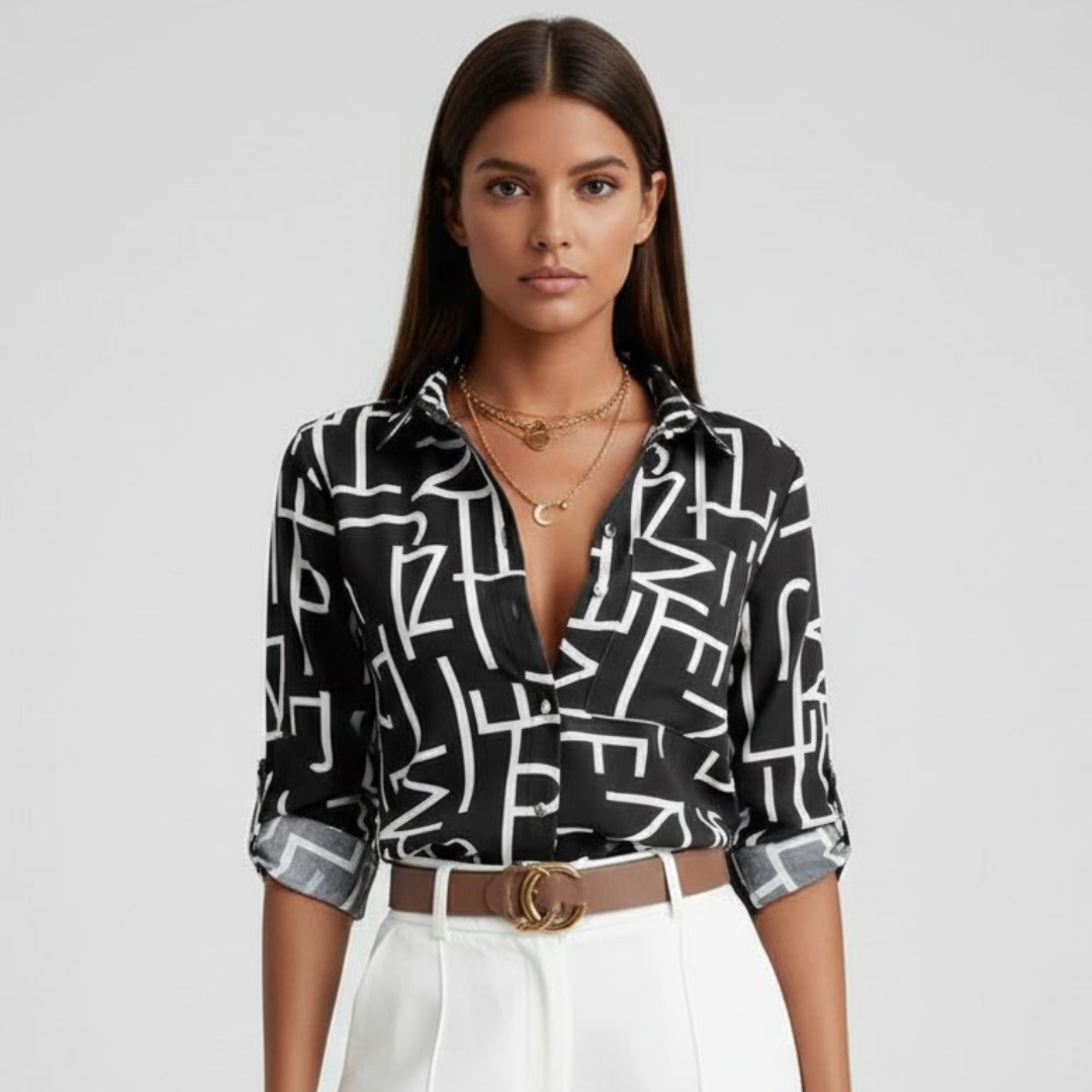 Elegant Women's Blouse with Classic Collar for Everyday and Special Occasions