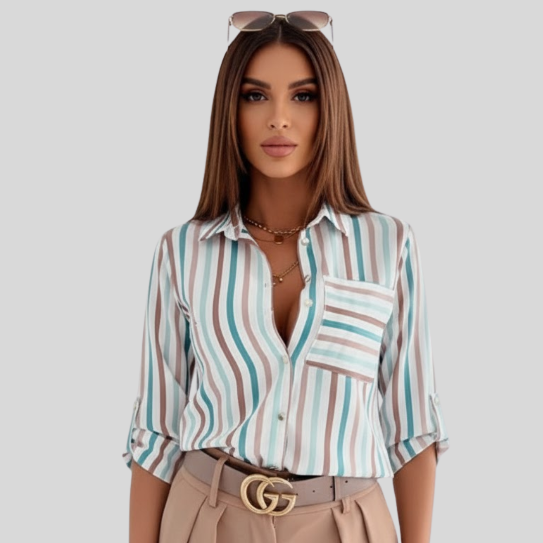 Elegant Women's Blouse with Classic Collar for Everyday and Special Occasions