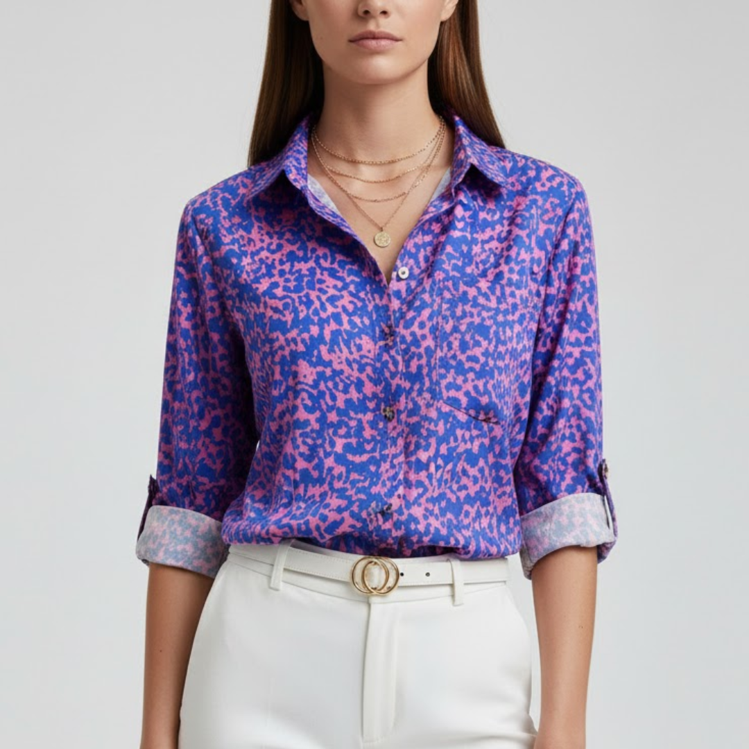 Elegant Women's Blouse with Classic Collar for Everyday and Special Occasions