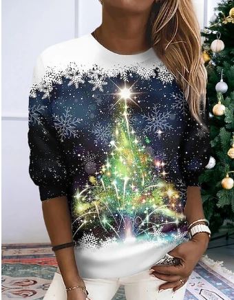 Festive Graphic Sweatshirt for Winter Gatherings