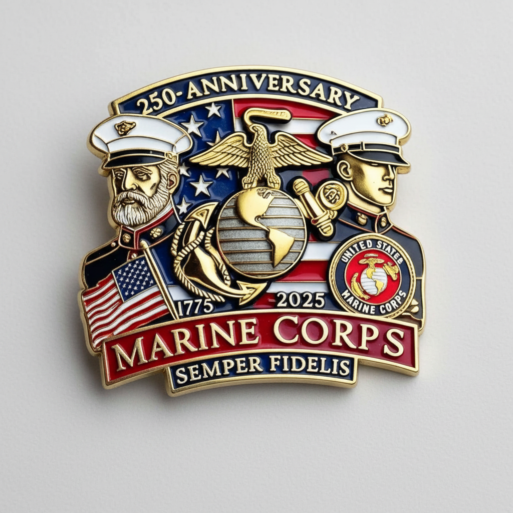 Navy and Marine Corps 250th Anniversary Commemorative Badge