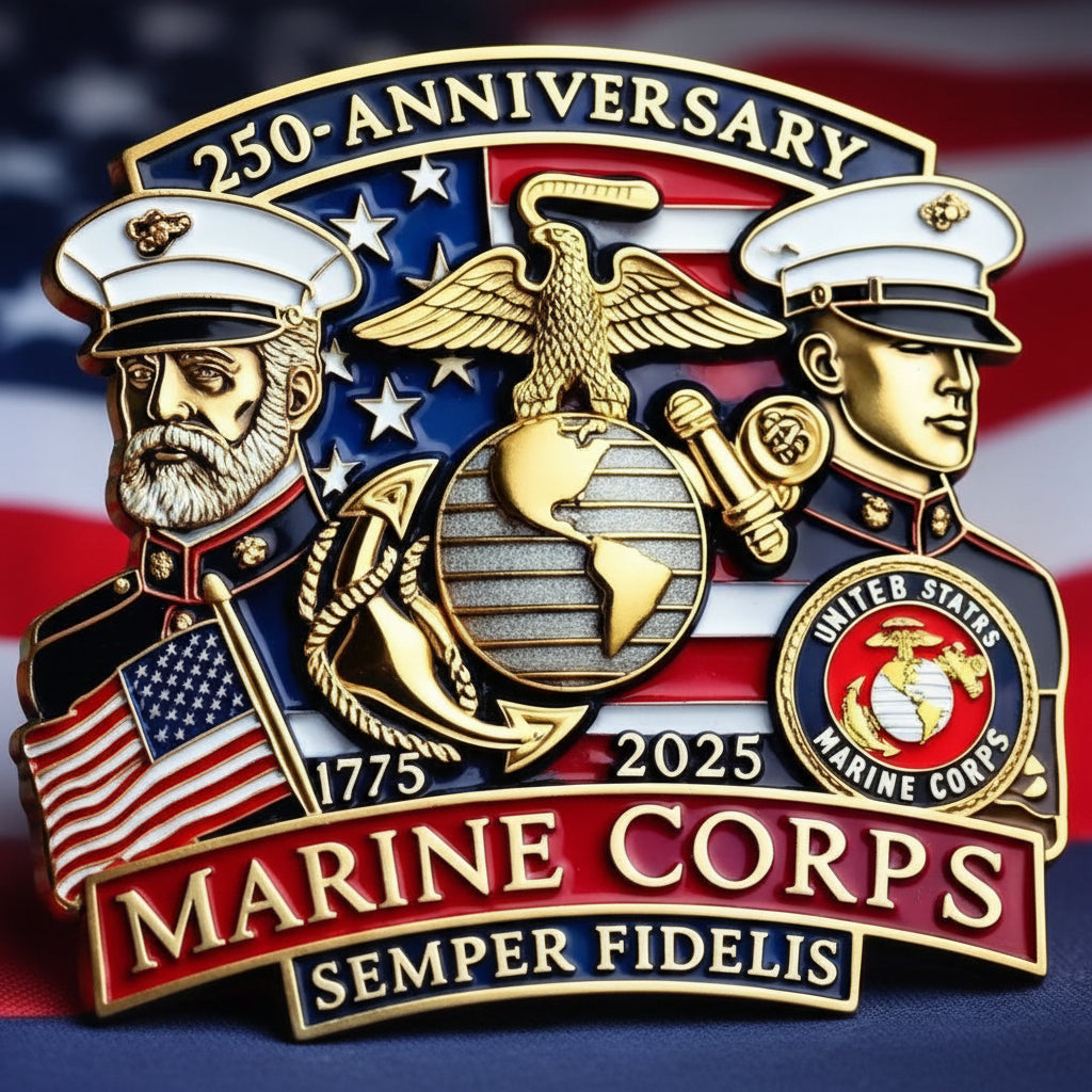 Navy and Marine Corps 250th Anniversary Commemorative Badge