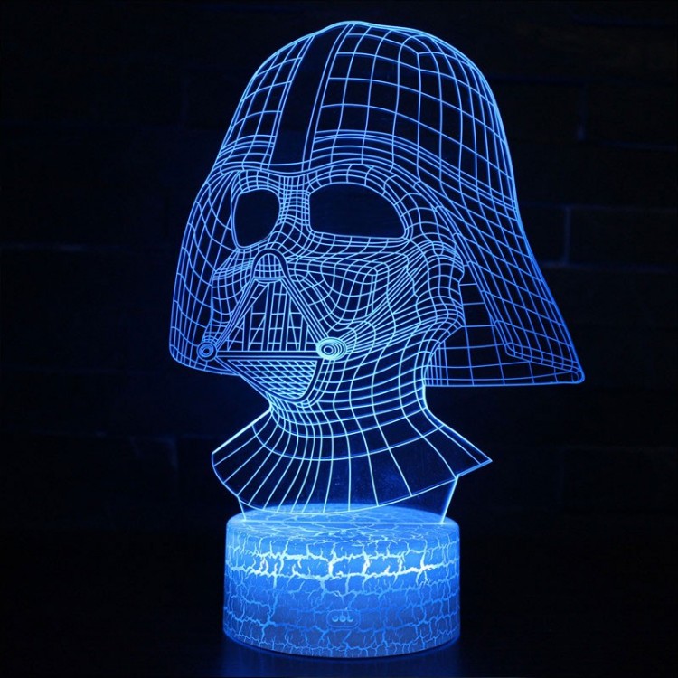 3D Darth Vader Helmet Lamp with LED Lighting