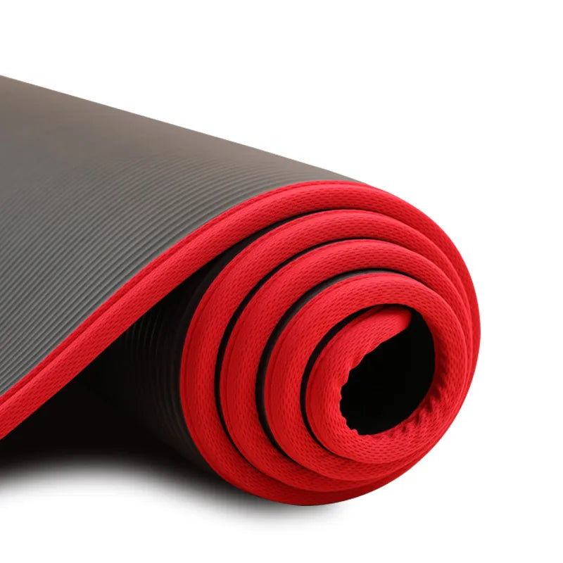 Non-Slip Exercise Mat with 0.3 Inch Cushioning for Yoga and Pilates - Available in Black, Blue, Pink