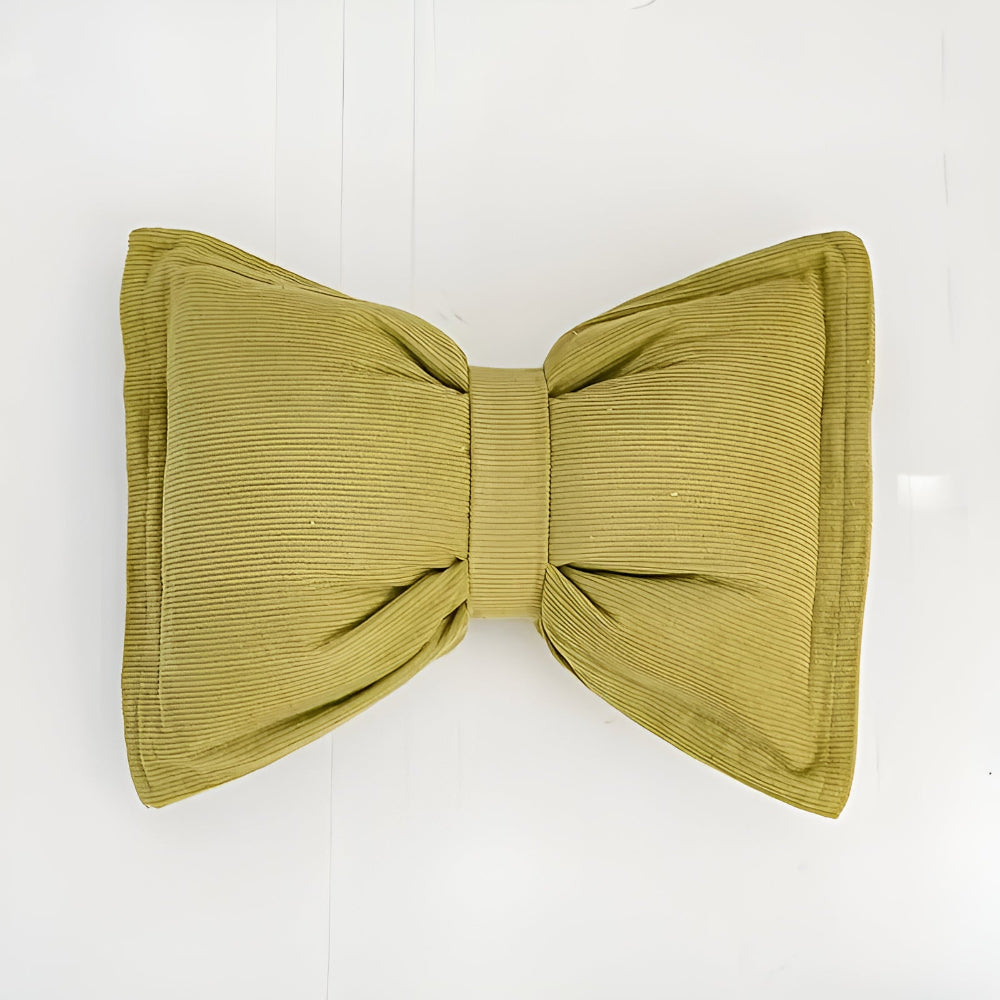 Bowknot Corduroy Decorative Cushion Pillow