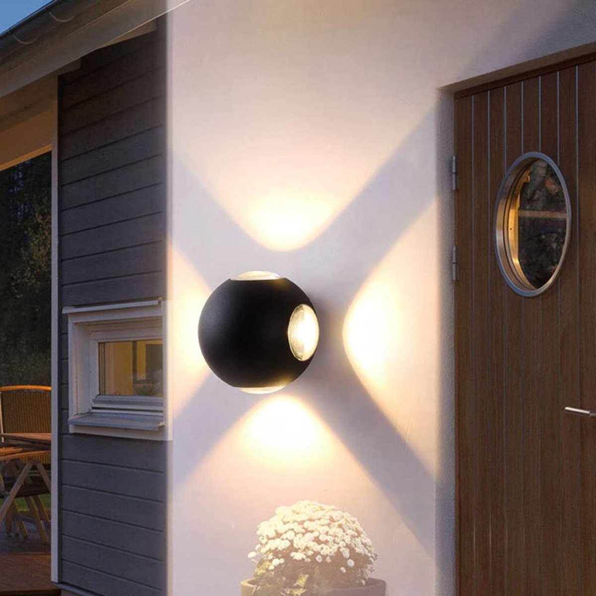 Matte Black Waterproof Sculptural Beam Wall Light
