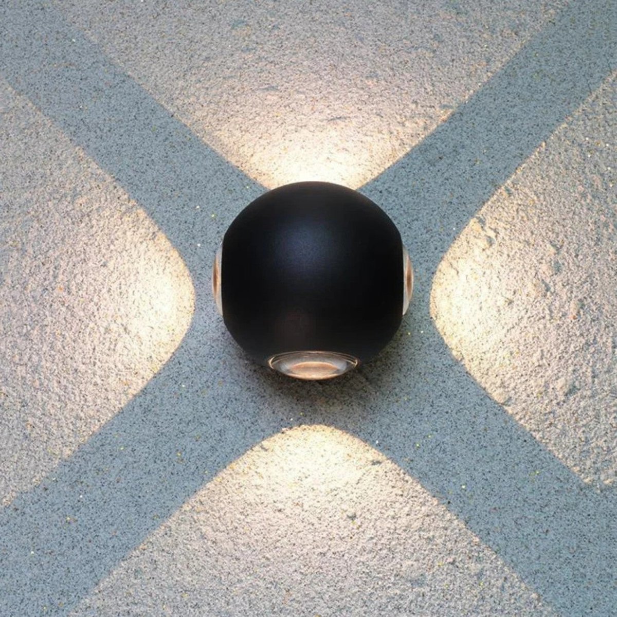 Matte Black Waterproof Sculptural Beam Wall Light
