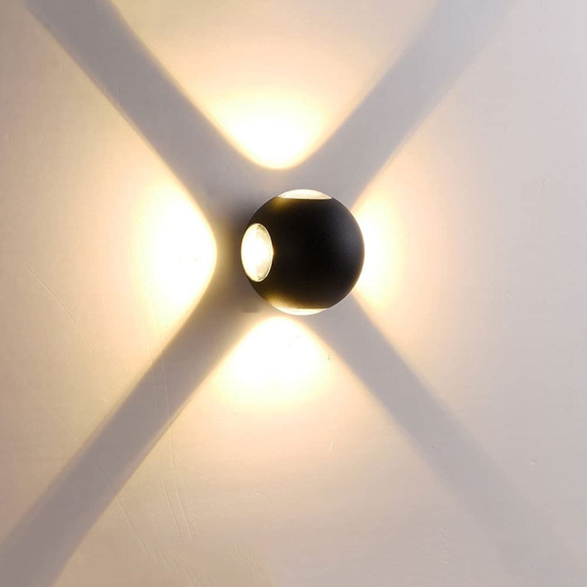 Matte Black Waterproof Sculptural Beam Wall Light