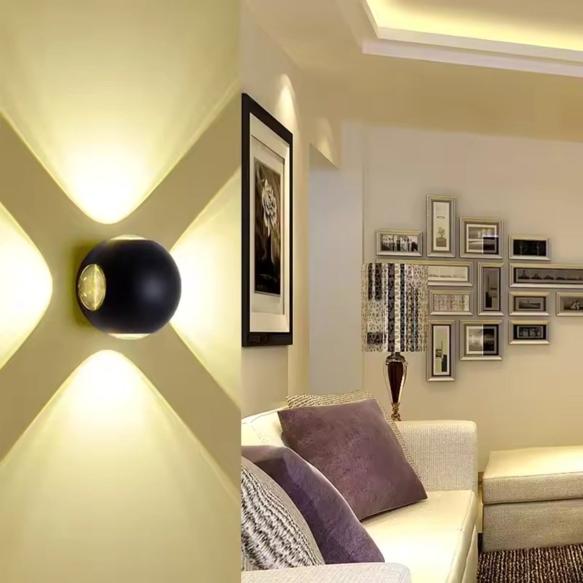 Matte Black Waterproof Sculptural Beam Wall Light
