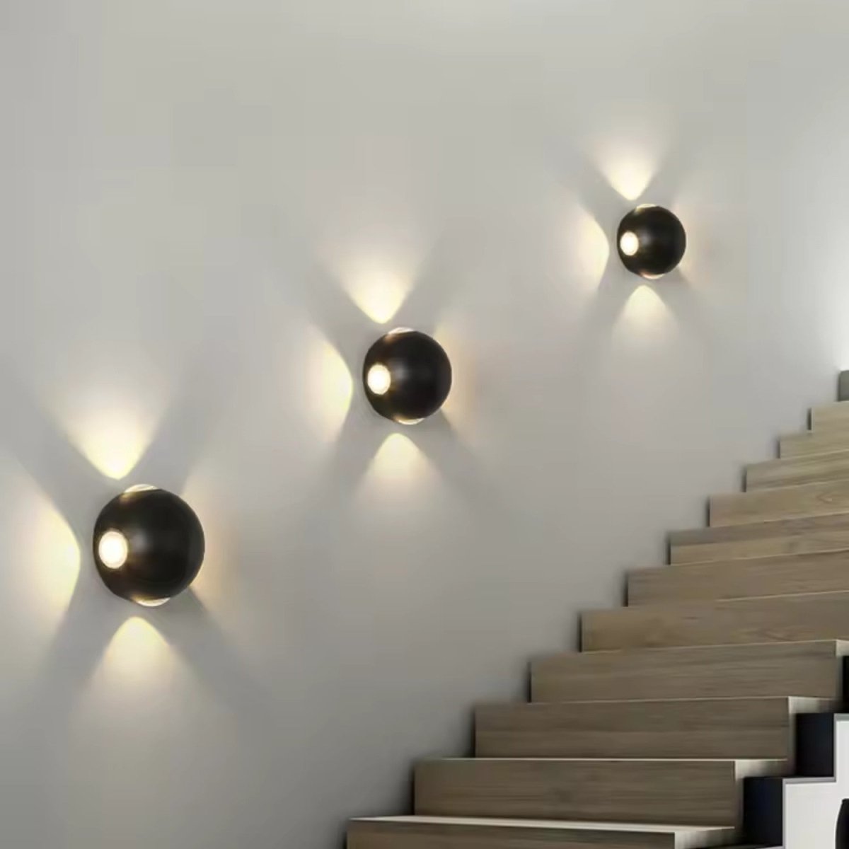 Matte Black Waterproof Sculptural Beam Wall Light