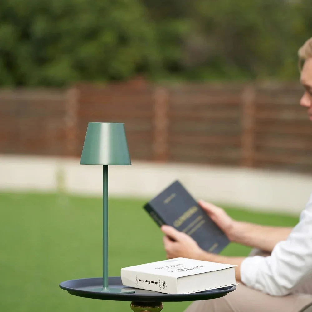 Tall Rechargeable Dimmable Table Lamp for Indoor and Outdoor Use