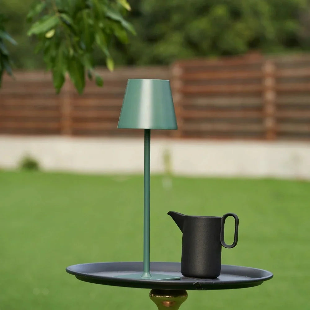 Tall Rechargeable Dimmable Table Lamp for Indoor and Outdoor Use
