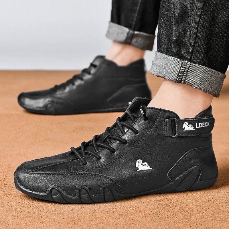 Handmade Italian High-Top Sneakers for Men