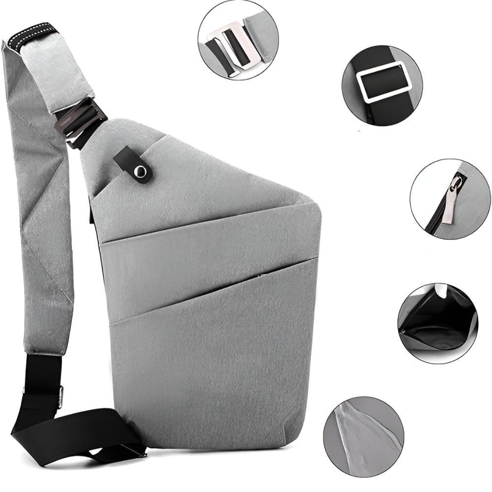 Anti-Theft Shoulder Bag with RFID Protection and Ergonomic Design
