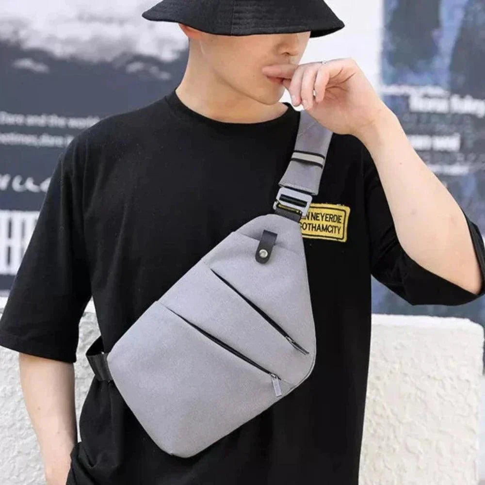 Anti-Theft Shoulder Bag with RFID Protection and Ergonomic Design