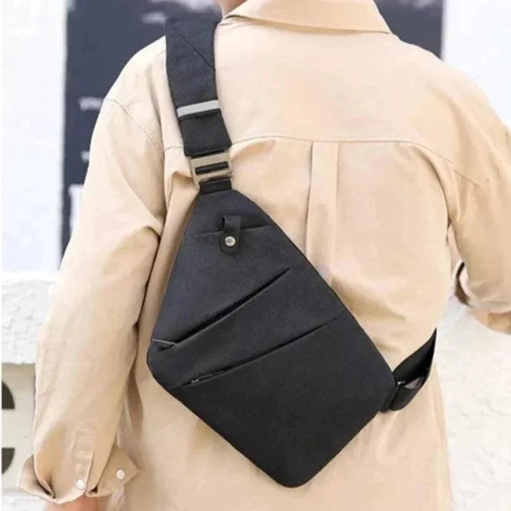 Anti-Theft Shoulder Bag with RFID Protection and Ergonomic Design