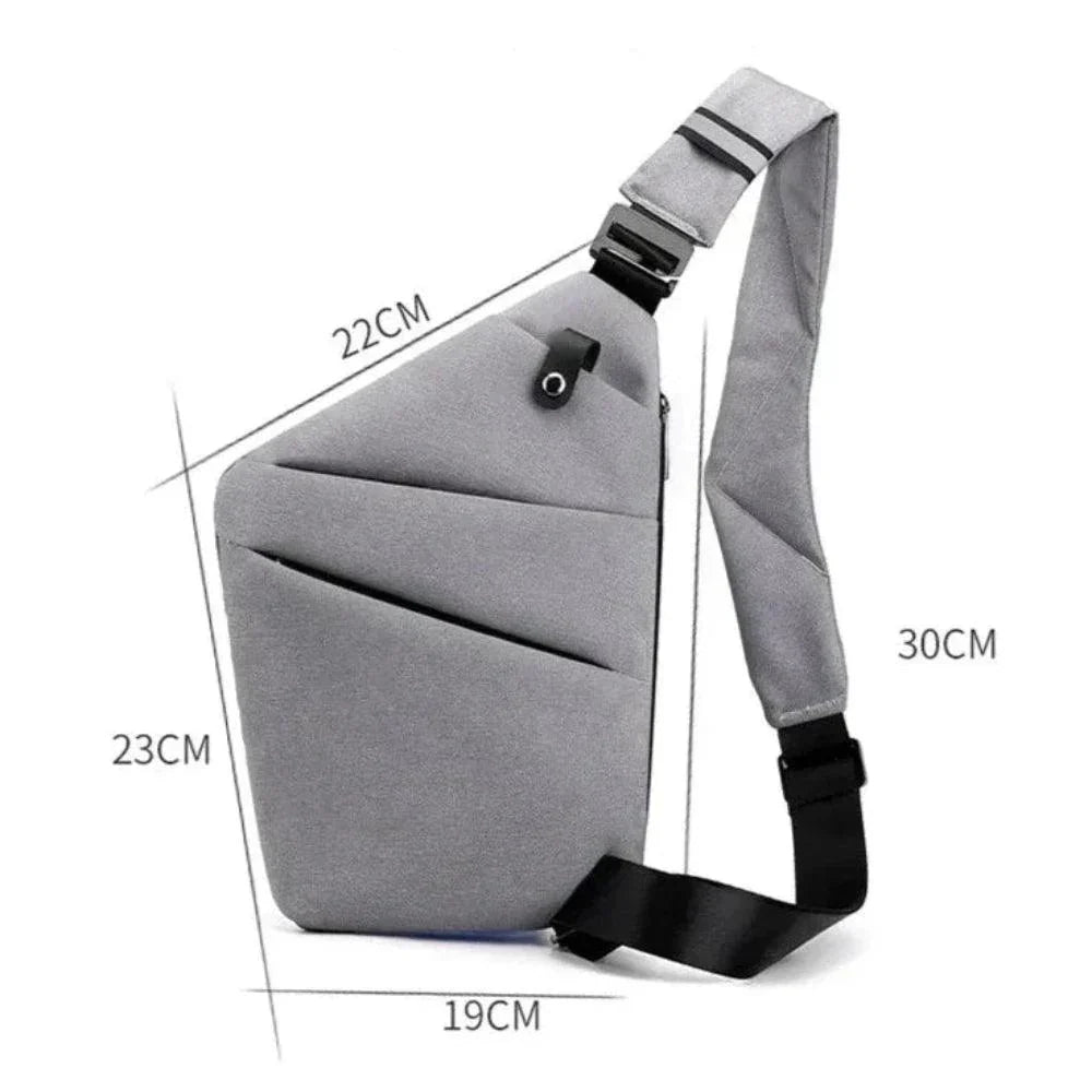 Anti-Theft Shoulder Bag with RFID Protection and Ergonomic Design
