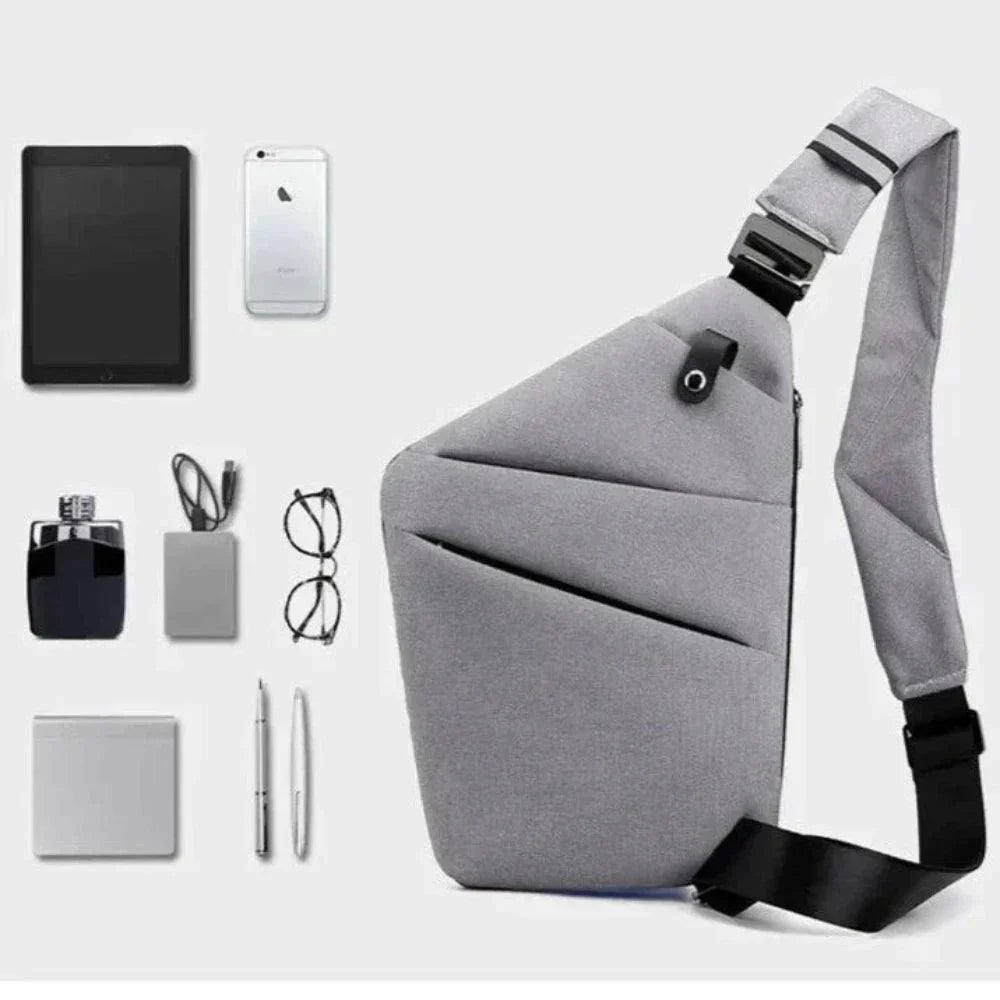 Anti-Theft Shoulder Bag with RFID Protection and Ergonomic Design