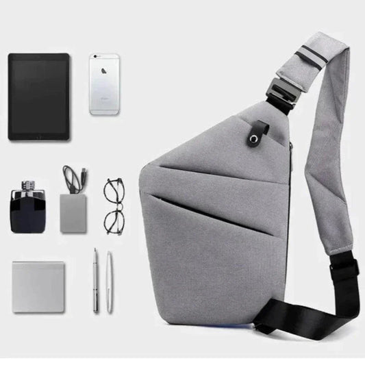 Anti-Theft Shoulder Bag with RFID Protection and Ergonomic Design
