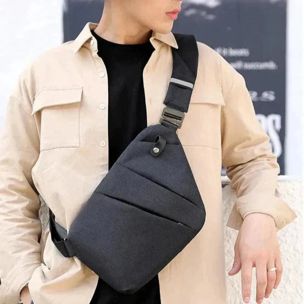 Anti-Theft Shoulder Bag with RFID Protection and Ergonomic Design