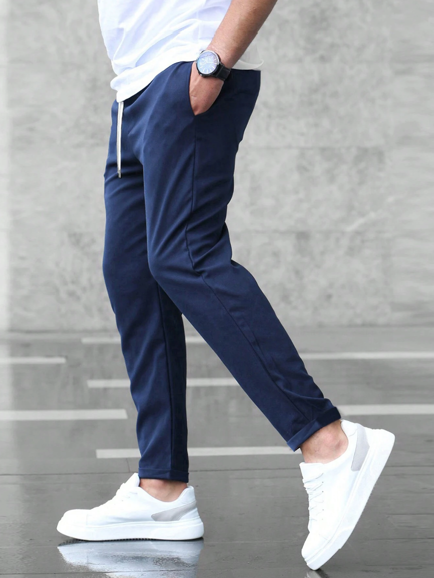 Elegant Stretch Pants for Men - Comfortable Fit, Versatile Style