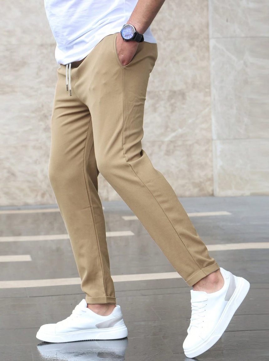 Elegant Stretch Pants for Men - Comfortable Fit, Versatile Style
