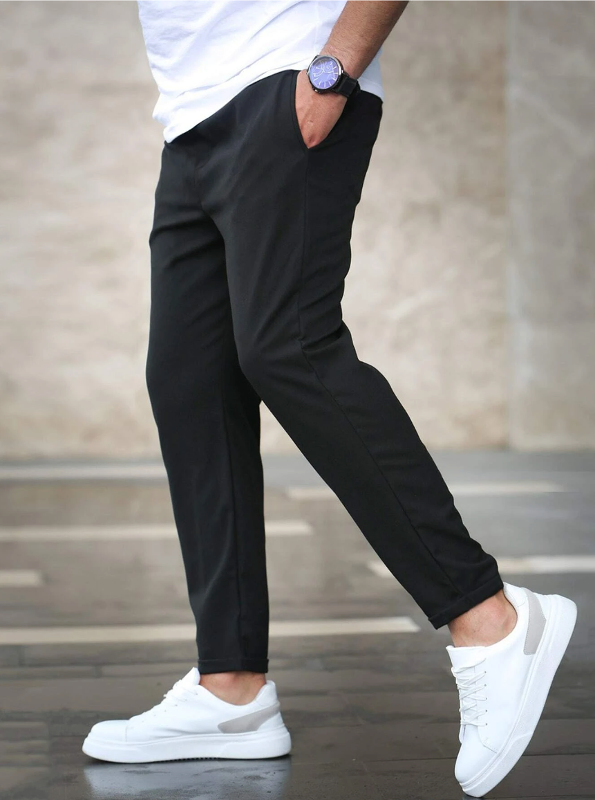 Elegant Stretch Pants for Men - Comfortable Fit, Versatile Style