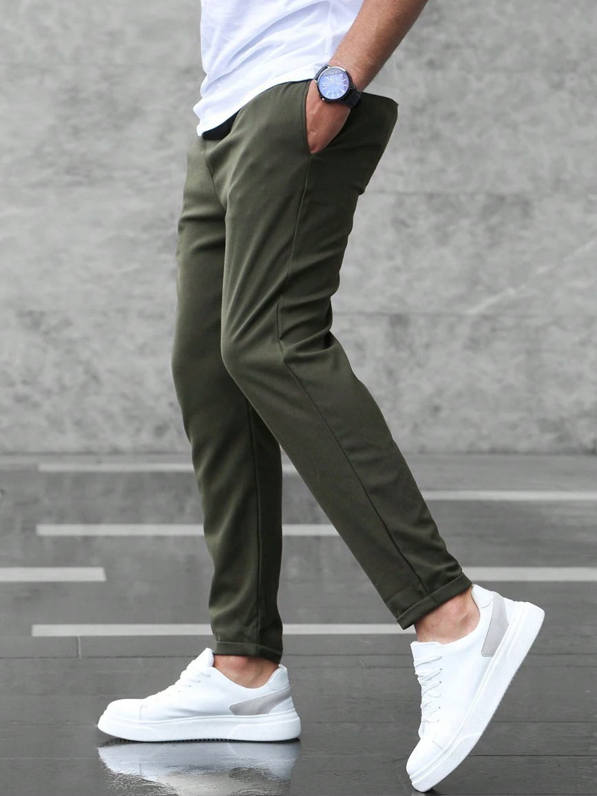 Elegant Stretch Pants for Men - Comfortable Fit, Versatile Style