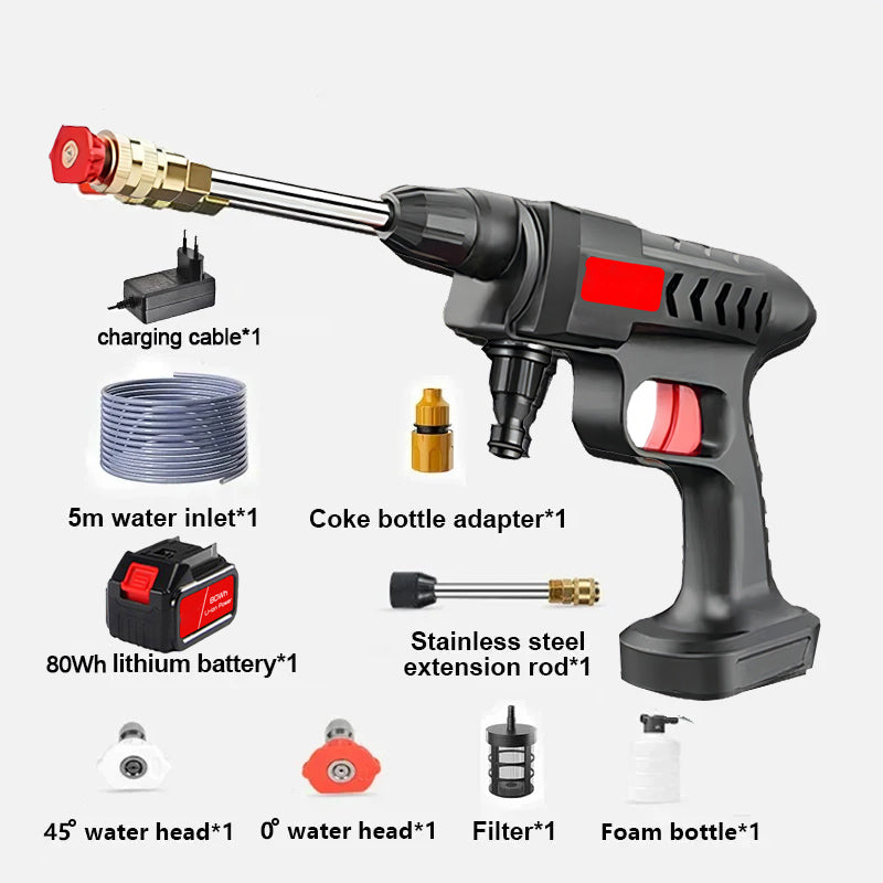 High-Pressure Wireless Water Gun for Car Washing