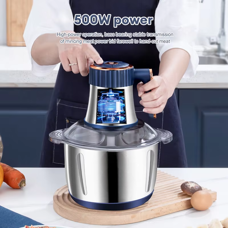 500W Stainless Steel Electric Meat Grinder with 5L Capacity