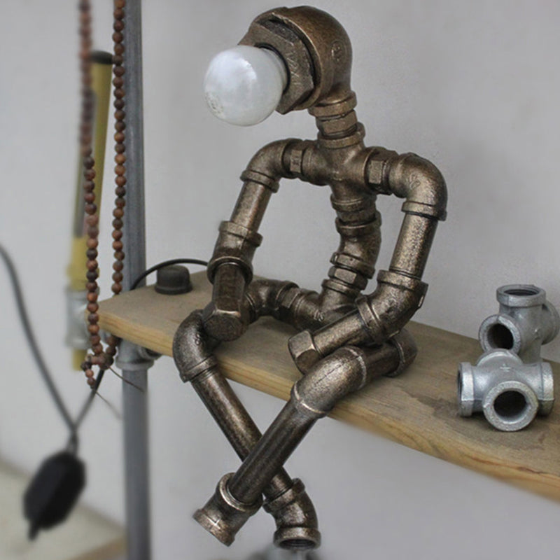 Mechanical Robot Table Lamp with Warm White Light