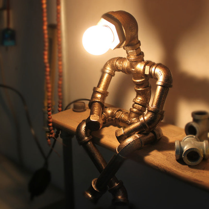 Mechanical Robot Table Lamp with Warm White Light