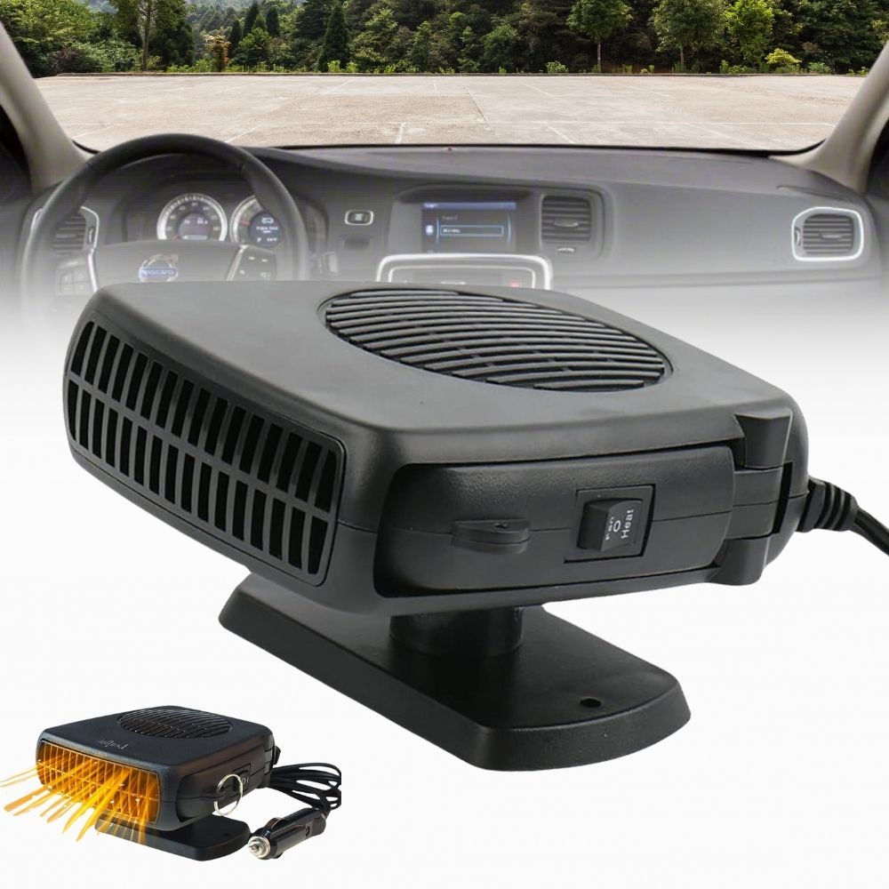 12V Portable Ceramic Car Heater Fan for Fast Heating and Defrosting
