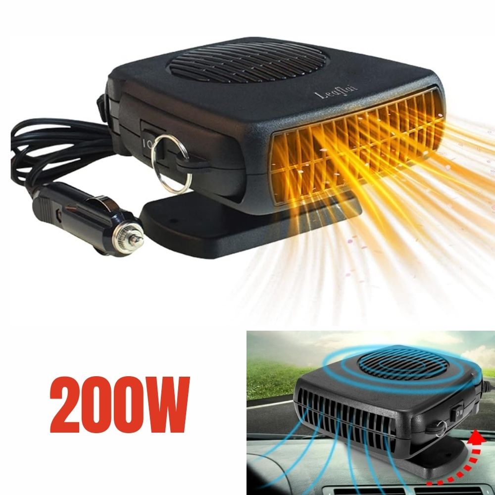 12V Portable Ceramic Car Heater Fan for Fast Heating and Defrosting