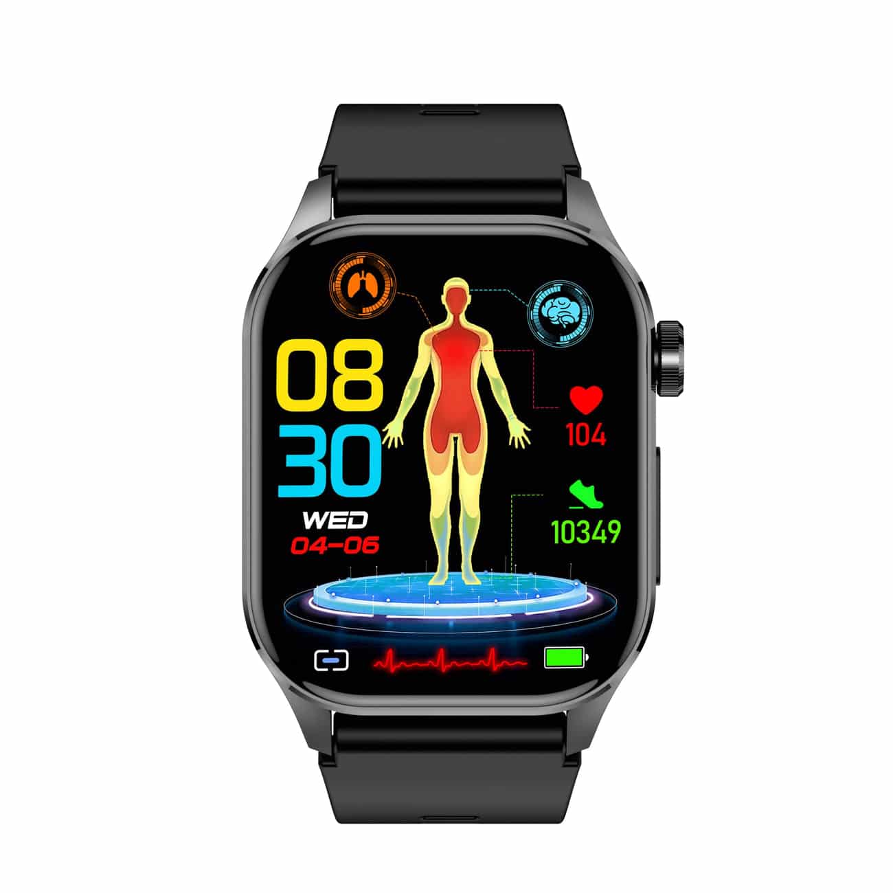 Smartwatch with Heart Rate Monitor and ECG Tracking