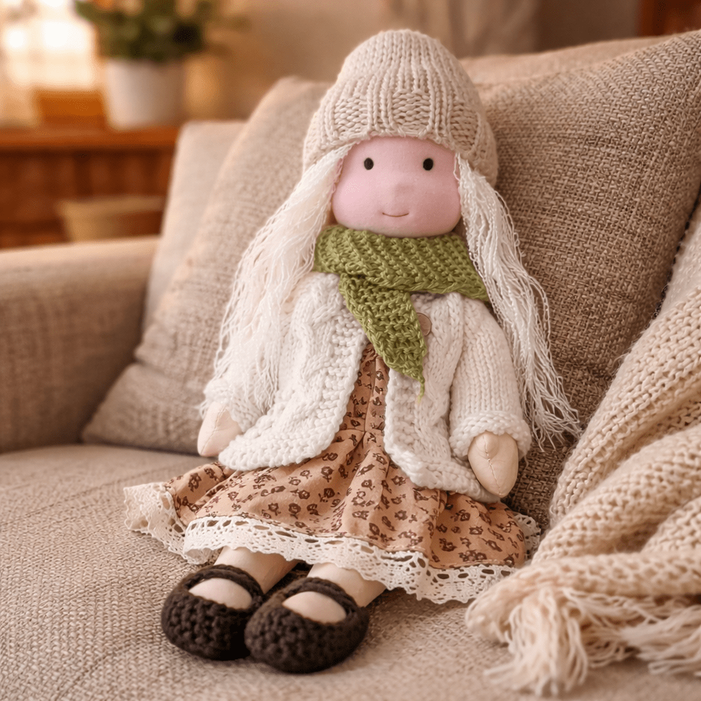 Handmade Waldorf-Inspired Soft Doll for Imaginative Play