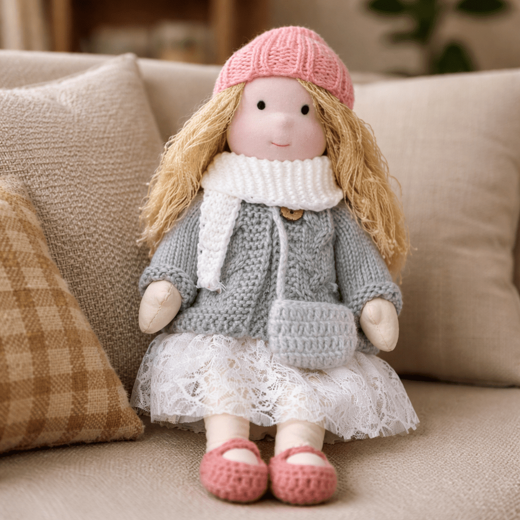 Handmade Waldorf-Inspired Soft Doll for Imaginative Play